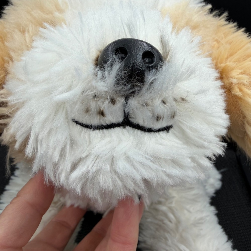 FAO Schwarz Plush Puppy Dog White Tan Floppy Ears Weighted Stuffed Animal 924 - Picture 12 of 13